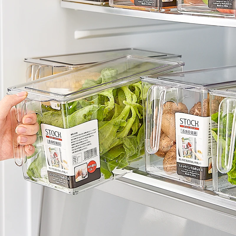 GİANXİ Buzdolabı Saklama kollu kutu Mutfak Özel Gıda sınıfı Kutuları Meyve Sebze Taze tutma Organizatör . ' - ' . 4