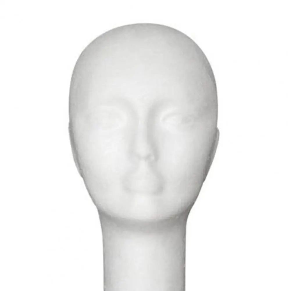 Kafa Modeli Soyut Uzun Boyunlu Köpük Kadın Manken Peruk Şapka gözlük teşhir standı Modeli İş Strafor Manken Beyaz . ' - ' . 4