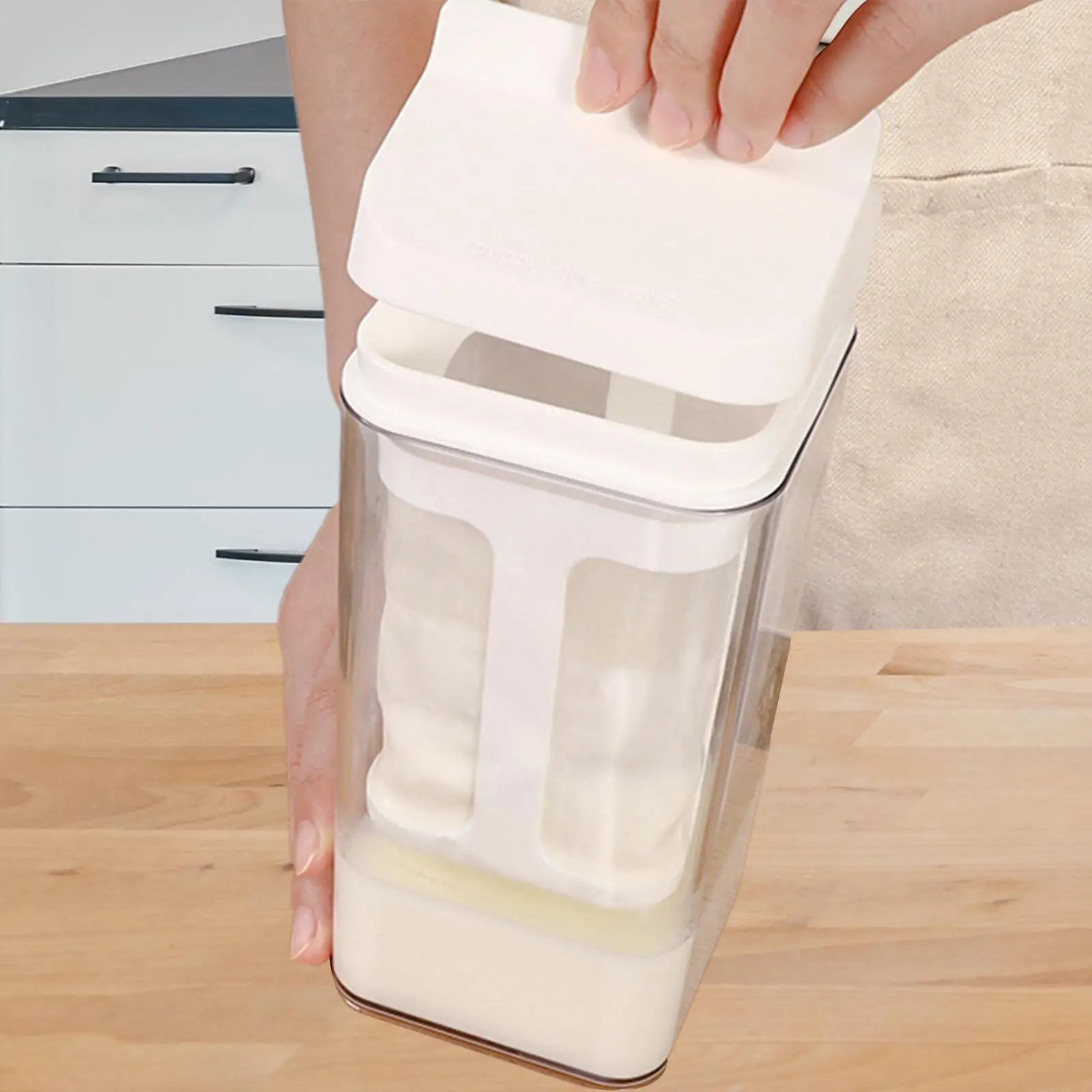Yoğurt filtre gıda süzgeç hafif taşınabilir yıkanabilir mutfak alet soya . ' - ' . 4