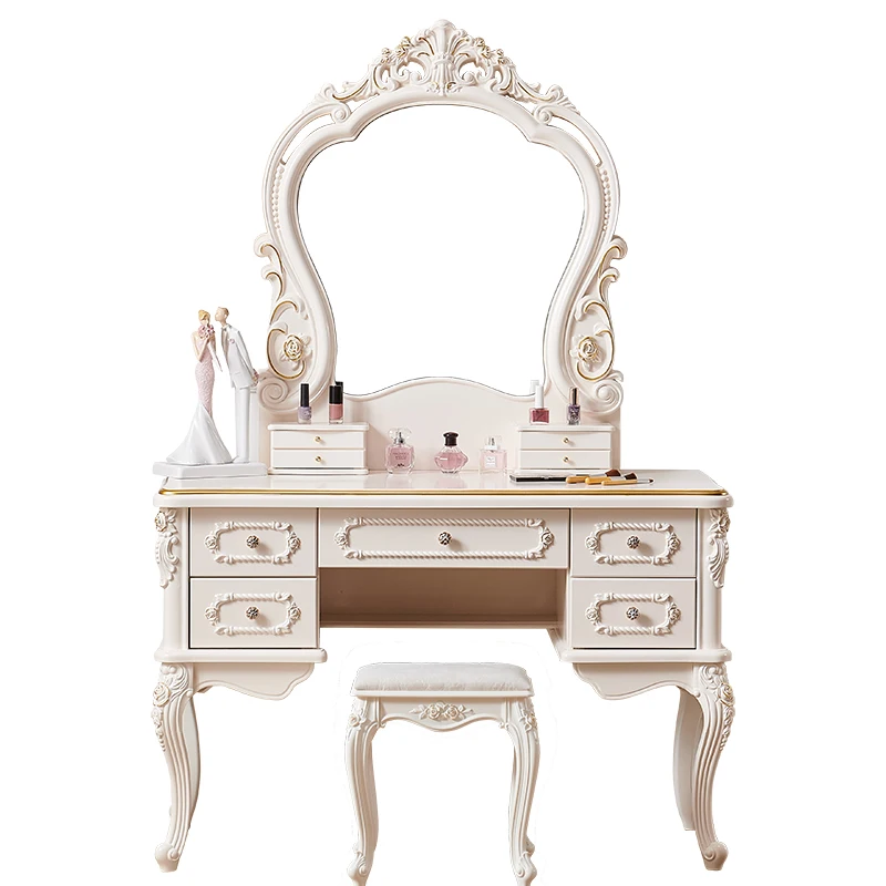 Iskandinav Lüks makyaj masası makyaj aynası Çekmeceli Modern makyaj masası Beyaz Oturma Odası Tavolo Trucco yatak odası mobilyası WZ50VT . ' - ' . 5