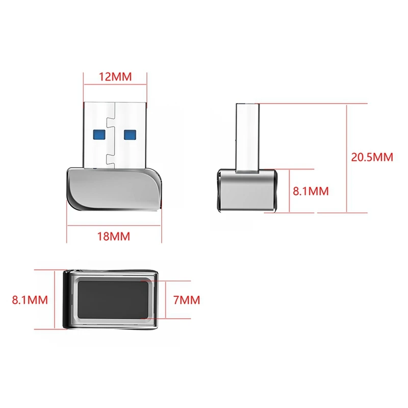 USB Parmak İzi Okuyucu Modülü Windows 7 10 11 Hello Biyometrik Tarayıcı Asma Kilit Dizüstü Bilgisayarlar İçin Parmak İzi Kilidini . ' - ' . 5
